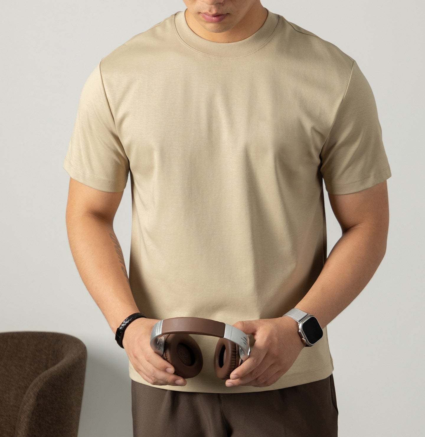 Short-sleeved T-shirt For Men (Cotton)