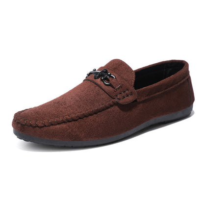 Men Slip-on Loafers Peas Leather Shoes